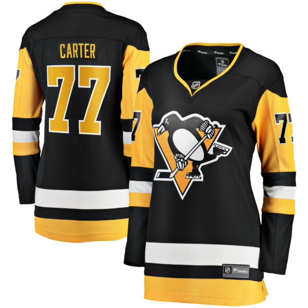 Women’s Pittsburgh Penguins Jeff Carter Fanatics Branded Black Home Breakaway Jersey