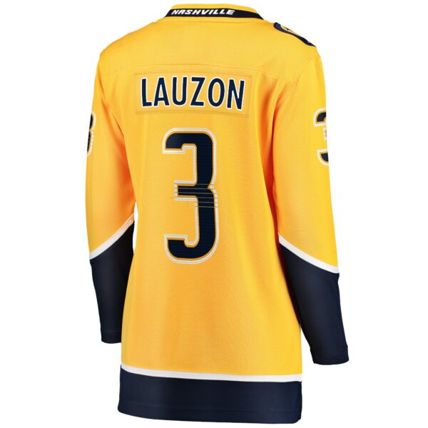 Women’s Nashville Predators Jeremy Lauzon Fanatics Branded Gold Home Breakaway Player Jersey