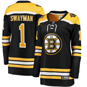 Women's Boston Bruins Jeremy Swayman Fanatics Branded Black Home Breakaway Jersey