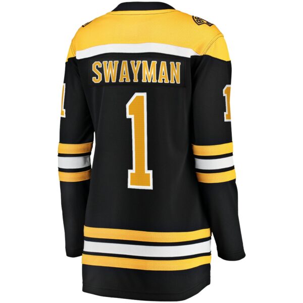 Women’s Boston Bruins Jeremy Swayman Fanatics Branded Black Home Breakaway Jersey