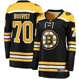 Women's Boston Bruins Jesper Boqvist Fanatics Branded Black Home Breakaway Player Jersey