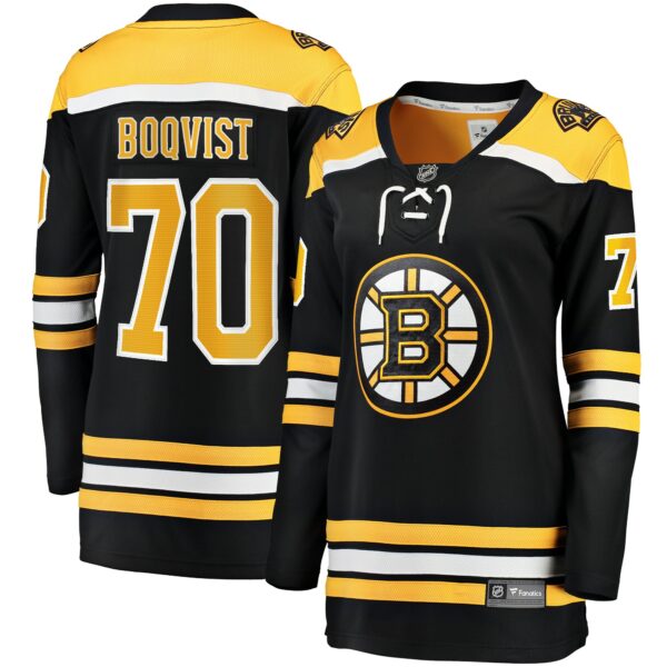 Women’s Boston Bruins Jesper Boqvist Fanatics Branded Black Home Breakaway Player Jersey