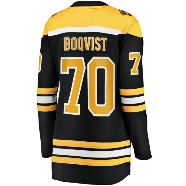 Women’s Boston Bruins Jesper Boqvist Fanatics Branded Black Home Breakaway Player Jersey