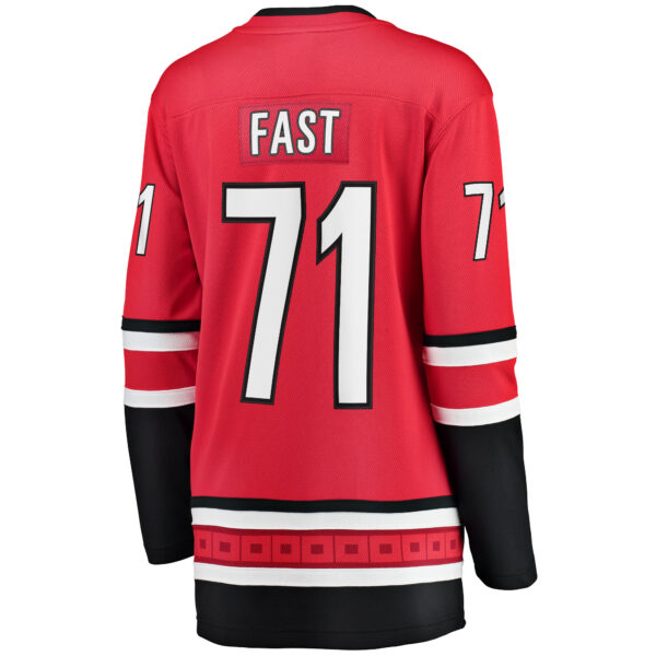 Women’s Carolina Hurricanes Jesper Fast Fanatics Branded Red Alternate Breakaway Jersey