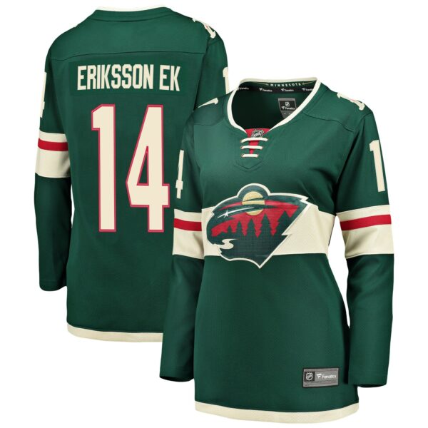 Women’s Minnesota Wild Joel Eriksson Ek Fanatics Branded Green Breakaway Player Jersey