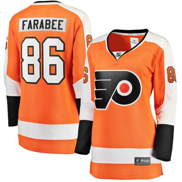 Women’s Philadelphia Flyers Joel Farabee Fanatics Branded Orange Home Breakaway Player Jersey