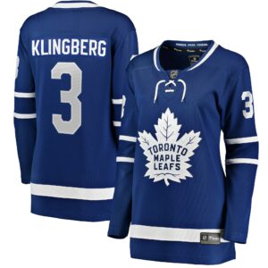 Women's Toronto Maple Leafs John Klingberg Fanatics Branded Blue Home Breakaway Player Jersey