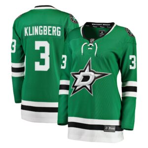 Women's Dallas Stars John Klingberg Fanatics Branded Kelly Green Breakaway Player Jersey