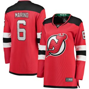 Women's New Jersey Devils John Marino Fanatics Branded Red Home Breakaway Player Jersey