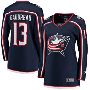 Women's Columbus Blue Jackets Johnny Gaudreau Fanatics Branded Navy Breakaway Player Jersey