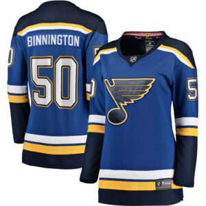 Women's St. Louis Blues Jordan Binnington Fanatics Branded Royal Home Premier Breakaway Player Jersey