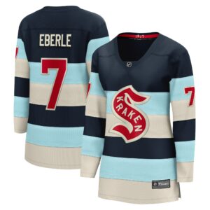 Women's Seattle Kraken Jordan Eberle Fanatics Branded Deep Sea Blue 2024 NHL Winter Classic Breakaway Player Jersey