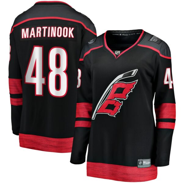 Women’s Carolina Hurricanes Jordan Martinook Fanatics Branded Black Home Breakaway Player Jersey