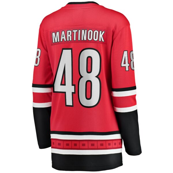 Women’s Carolina Hurricanes Jordan Martinook Fanatics Branded Red Alternate Breakaway Player Jersey