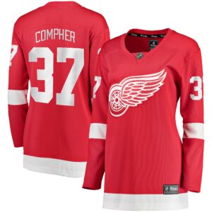 Women's Detroit Red Wings J.T. Compher Fanatics Branded Red Home Breakaway Player Jersey