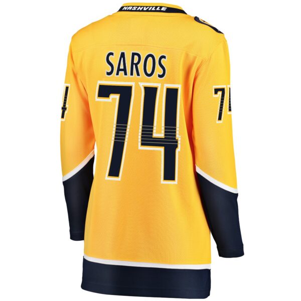 Women’s Nashville Predators Juuse Saros Fanatics Branded Gold Breakaway Player Jersey