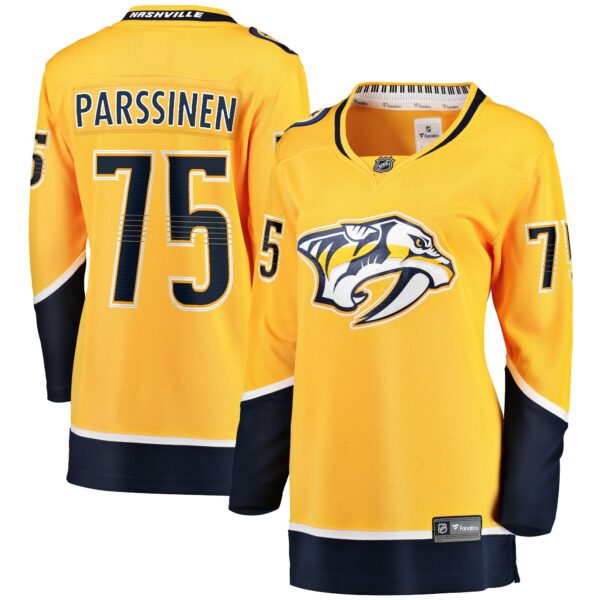 Women’s Nashville Predators Juuso Parssinen Fanatics Branded Gold Home Breakaway Player Jersey