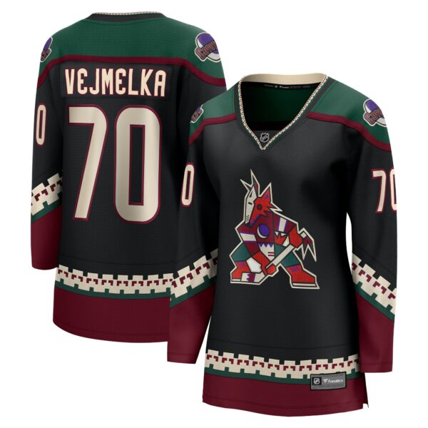 Women’s Arizona Coyotes Karel Vejmelka Fanatics Branded Black Home Breakaway Player Jersey