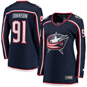 Women's Columbus Blue Jackets Kent Johnson Fanatics Branded Navy Home Breakaway Player Jersey