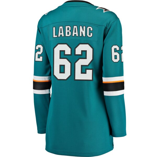 Women’s San Jose Sharks Kevin Labanc Fanatics Branded Teal Breakaway Jersey