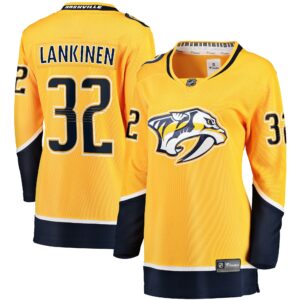 Women's Nashville Predators Kevin Lankinen Fanatics Branded Gold Home Breakaway Player Jersey