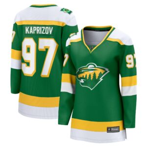 Women's Minnesota Wild Kirill Kaprizov Fanatics Branded Green Alternate Premier Breakaway Player Jersey