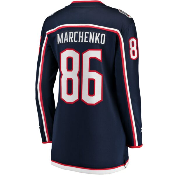 Women’s Columbus Blue Jackets Kirill Marchenko Fanatics Branded Navy Home Breakaway Player Jersey