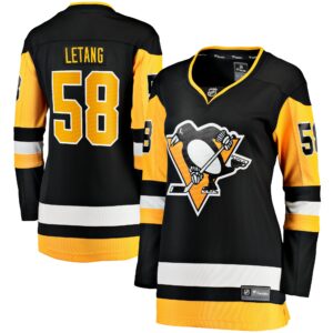 Women's Pittsburgh Penguins Kris Letang Fanatics Branded Black Home Breakaway Player Jersey