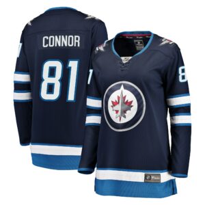 Women's Winnipeg Jets Kyle Connor Fanatics Branded Navy Breakaway Jersey