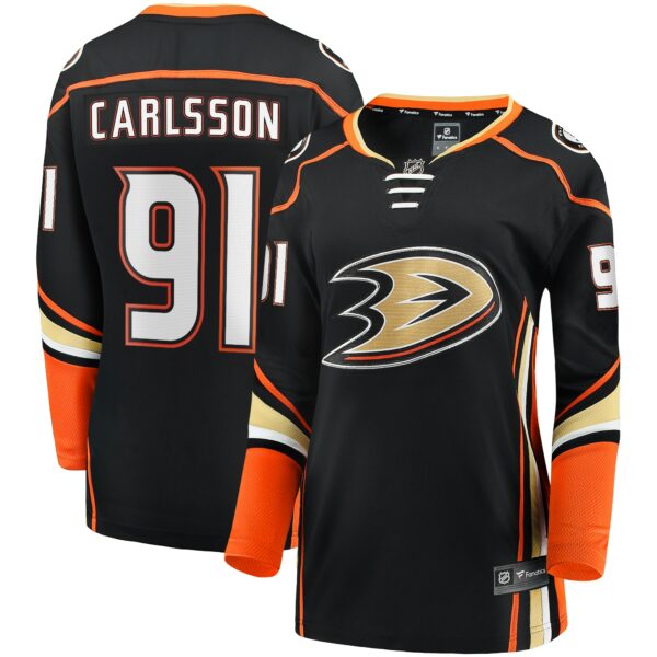 Women’s Anaheim Ducks Leo Carlsson Fanatics Branded Black Home Breakaway Player Jersey