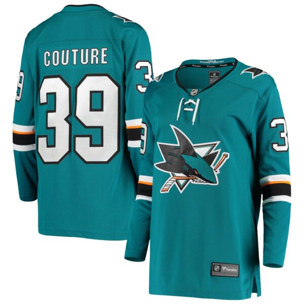 Women’s San Jose Sharks Logan Couture Fanatics Branded Teal Breakaway Home Player Jersey