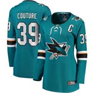 Women's San Jose Sharks Logan Couture Fanatics Branded Teal Home Breakaway Player Jersey