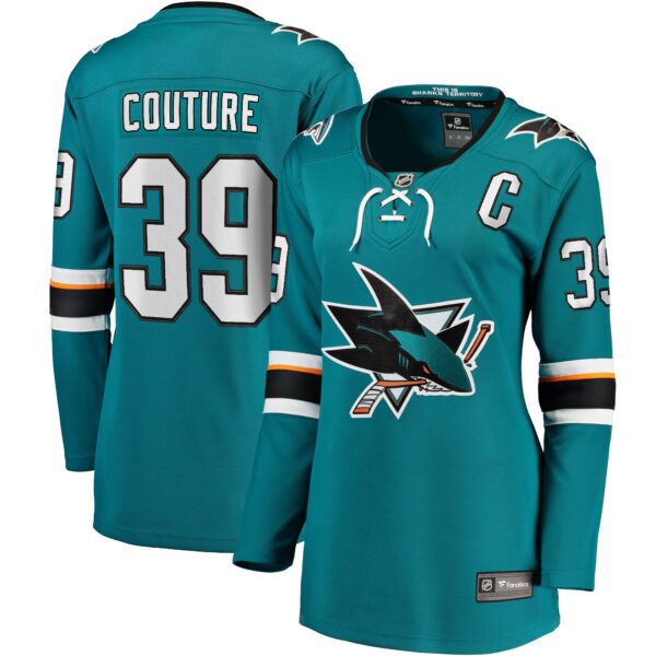 Women’s San Jose Sharks Logan Couture Fanatics Branded Teal Home Breakaway Player Jersey