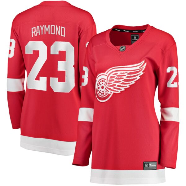 Women’s Detroit Red Wings Lucas Raymond Fanatics Branded Red Home Breakaway Player Jersey