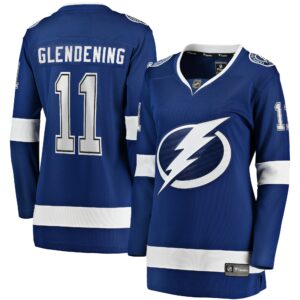 Women's Tampa Bay Lightning Luke Glendening Fanatics Branded Blue Home Breakaway Player Jersey