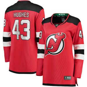 Women's New Jersey Devils Luke Hughes Fanatics Branded Red Home Breakaway Player Jersey