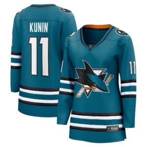 Women's San Jose Sharks Luke Kunin Fanatics Branded Teal Home Breakaway Player Jersey