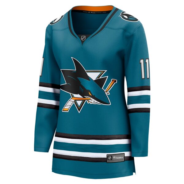 Women’s San Jose Sharks Luke Kunin Fanatics Branded Teal Home Breakaway Player Jersey