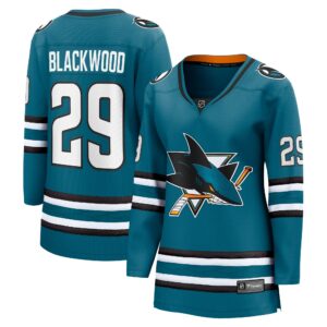 Women's San Jose Sharks Mackenzie Blackwood Fanatics Branded Teal Home Breakaway Player Jersey