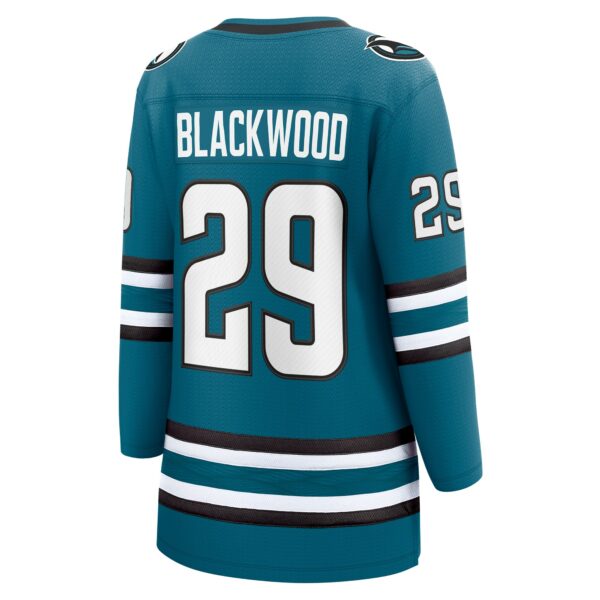 Women’s San Jose Sharks Mackenzie Blackwood Fanatics Branded Teal Home Breakaway Player Jersey