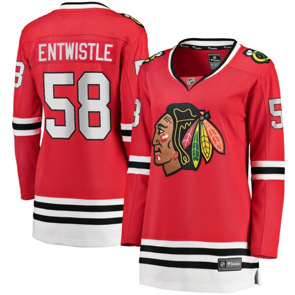 Women’s Chicago Blackhawks MacKenzie Entwistle Fanatics Branded Red Home Breakaway Player Jersey