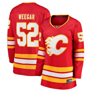 Women's Calgary Flames MacKenzie Weegar Fanatics Branded Red Home Breakaway Player Jersey