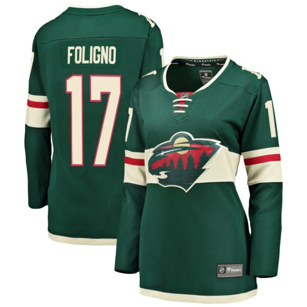 Women’s Minnesota Wild Marcus Foligno Fanatics Branded Green Breakaway Player Jersey