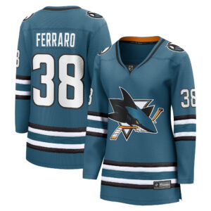 Women's San Jose Sharks Mario Ferraro Fanatics Branded Teal Home Breakaway Player Jersey