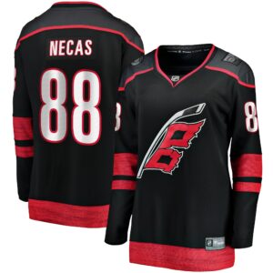 Women's Carolina Hurricanes Martin Necas Fanatics Branded Black Home Breakaway Player Jersey