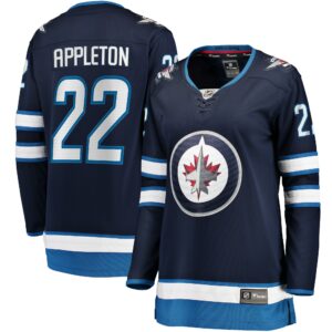 Women's Winnipeg Jets Mason Appleton Fanatics Branded Navy Home Breakaway Jersey