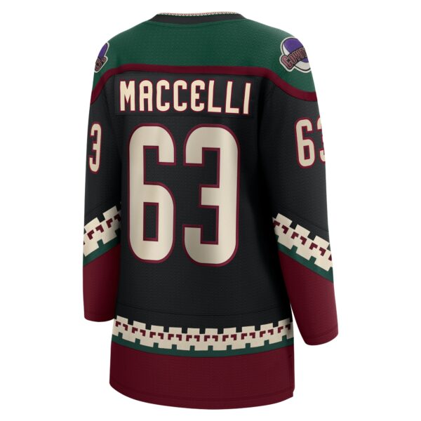 Women’s Arizona Coyotes Matias Maccelli Fanatics Branded Black Home Breakaway Player Jersey