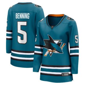 Women's San Jose Sharks Matt Benning Fanatics Branded Teal Home Breakaway Player Jersey