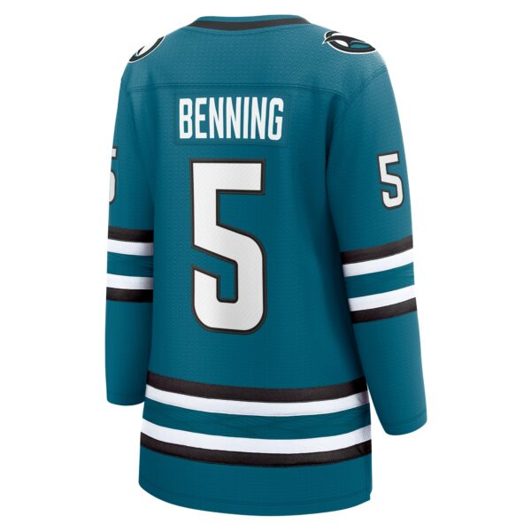 Women’s San Jose Sharks Matt Benning Fanatics Branded Teal Home Breakaway Player Jersey