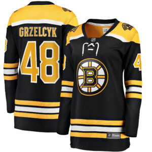 Women's Boston Bruins Matt Grzelcyk Fanatics Branded Black Home Breakaway Player Jersey